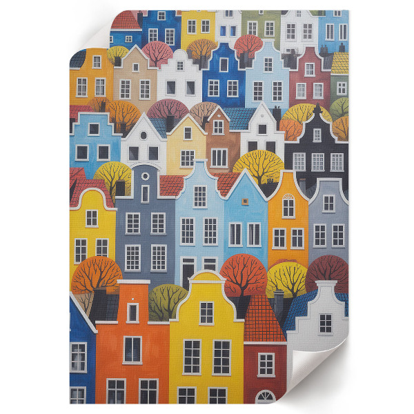 Poster kunstdruck Bunte Mietshäuser