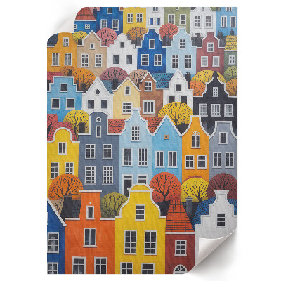 Poster kunstdruck Bunte Mietshäuser