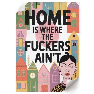 Kunstdruck poster Bunte Häuser