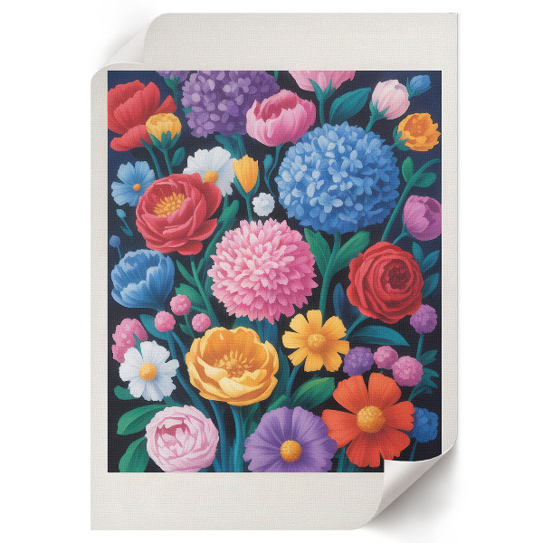 Kunstdruck leinwand Regenbogenblumen