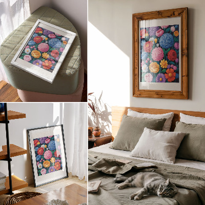 Kunstdruck leinwand Regenbogenblumen