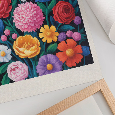 Kunstdruck leinwand Regenbogenblumen