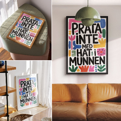 Retro poster Text und Farben