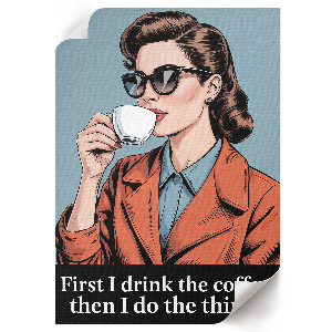 Plagát do izby Retro káva