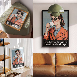 Retro-Kaffee-Wandposter