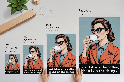 Wand poster Retro-Kaffee