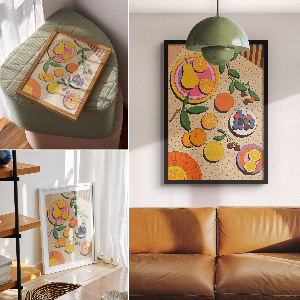 Kunstdruck-Poster mit Motiv 'Früchtefest'