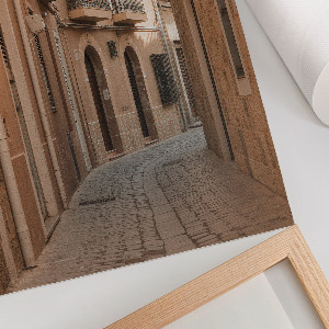 Kunstdruck auf Leinwand mit Motiv einer Stadtstraße