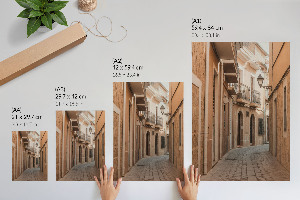 Kunstdruck auf Leinwand mit Motiv einer Stadtstraße
