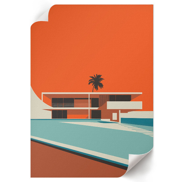 Poster auf Leinwand mit modernem Architekturmotiv