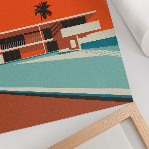 Poster auf Leinwand mit modernem Architekturmotiv