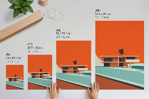 Poster auf Leinwand mit modernem Architekturmotiv