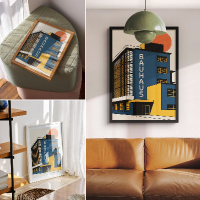 Poster kunstdruck Bauhaus-Architektur