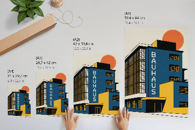 Poster kunstdruck Bauhaus-Architektur