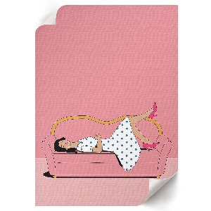 Wandposter „Entspannung“ in Rosa