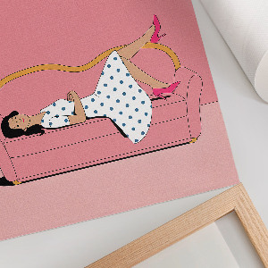 Wandposter „Entspannung“ in Rosa