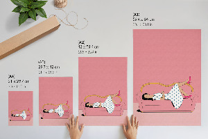 Wandposter „Entspannung“ in Rosa