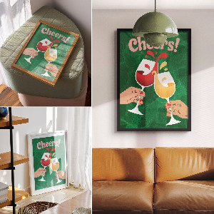 Kunstdruck-Poster „Ein Hoch auf das Leben!“