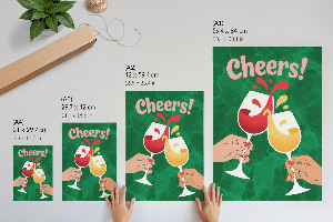 Kunstdruck-Poster „Ein Hoch auf das Leben!“