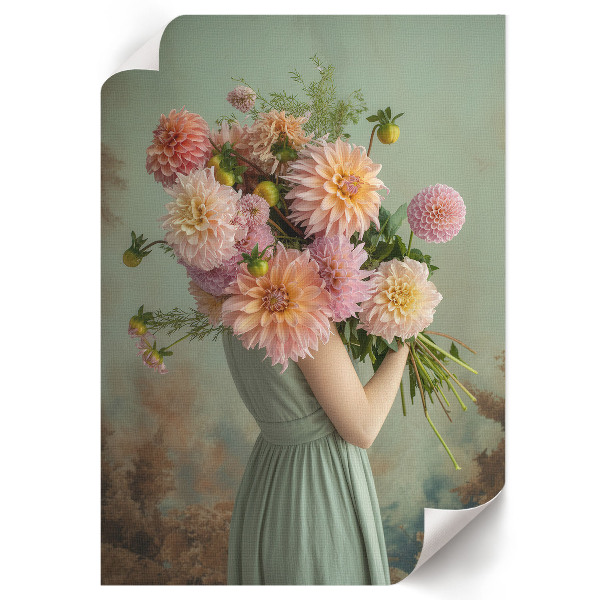 Retro-Poster mit Blumenarrangement
