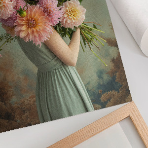 Retro-Poster mit Blumenarrangement
