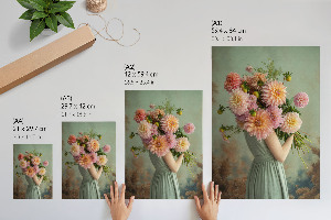 Retro-Poster mit Blumenarrangement
