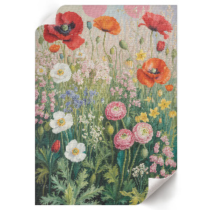 Poster auf Leinwand mit Blumenmotiv