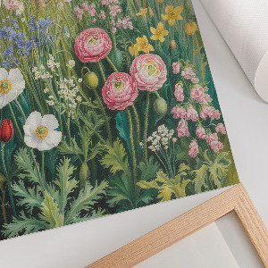 Poster auf Leinwand mit Blumenmotiv
