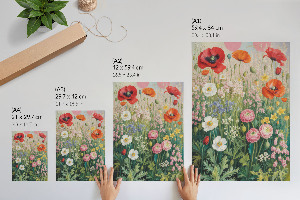 Poster auf Leinwand mit Blumenmotiv