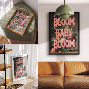 Poster auf Leinwand mit dem Motiv „Blühe, Baby, blühen“