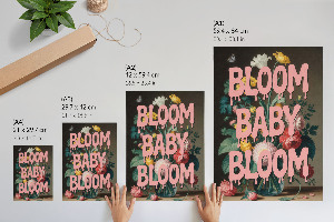 Poster auf Leinwand mit dem Motiv „Blühe, Baby, blühen“