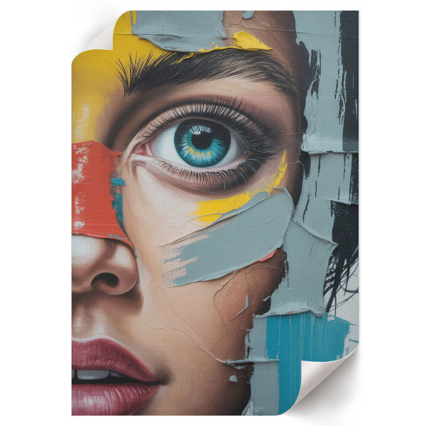 Wandposter mit abstrakter Darstellung eines Auges
