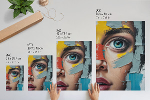 Wandposter mit abstrakter Darstellung eines Auges