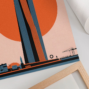Poster Kunstdruck „Stadt der Zukunft