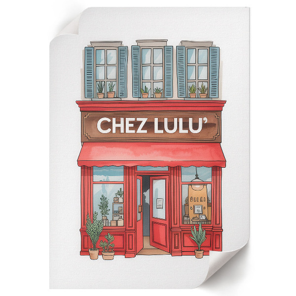 Wandposter „Ein hübsches Café“