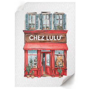 Wandposter „Ein hübsches Café“