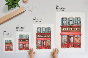 Wandposter „Ein hübsches Café“