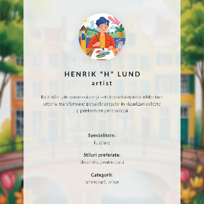 Kunstdruck poster Bunte Häuser