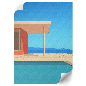 Kunstdruck auf Leinwand mit Motiv Sommerarchitektur
