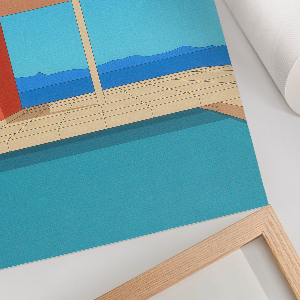 Kunstdruck auf Leinwand mit Motiv Sommerarchitektur