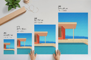 Kunstdruck auf Leinwand mit Motiv Sommerarchitektur