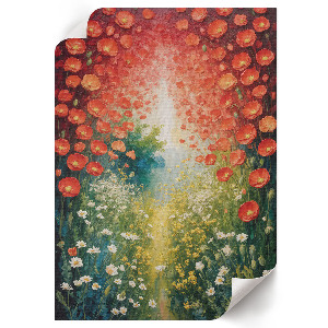 Retro-Poster mit Blumenmotiv