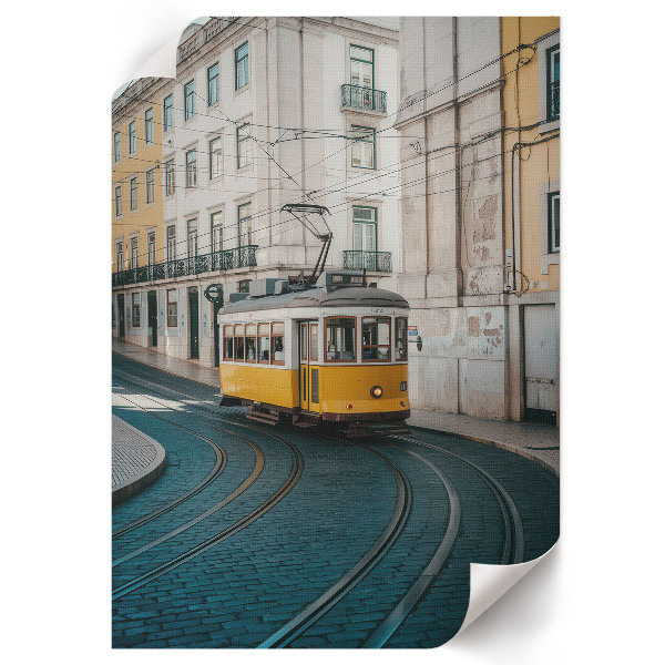 Poster auf Leinwand mit Straßenbahn-Motiv