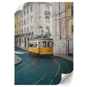 Poster auf Leinwand mit Straßenbahn-Motiv