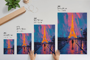 Wandposter mit Nachtpanorama