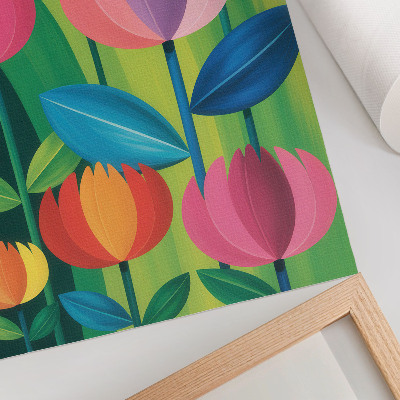 Retro poster Bunte Blumen