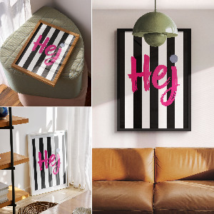 Poster leinwand Pink Hey