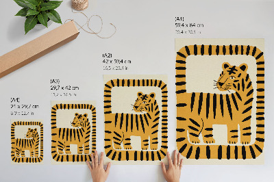 Poster kunstdruck Grafischer Tiger
