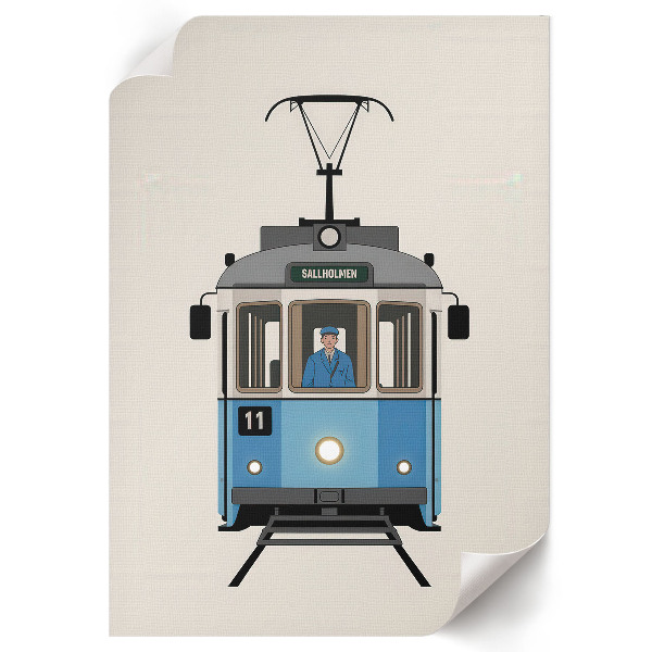 Kunstdruck poster Nostalgische Straßenbahn