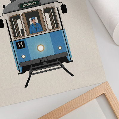 Kunstdruck poster Nostalgische Straßenbahn